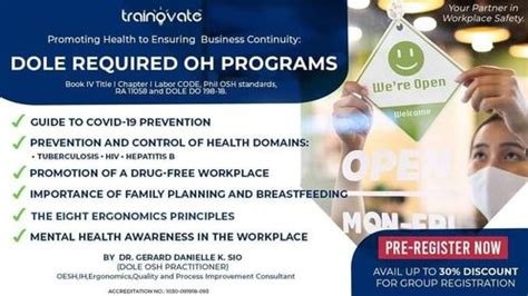 dole d.o. 198|Mandatory Workplace Policies and Programs .